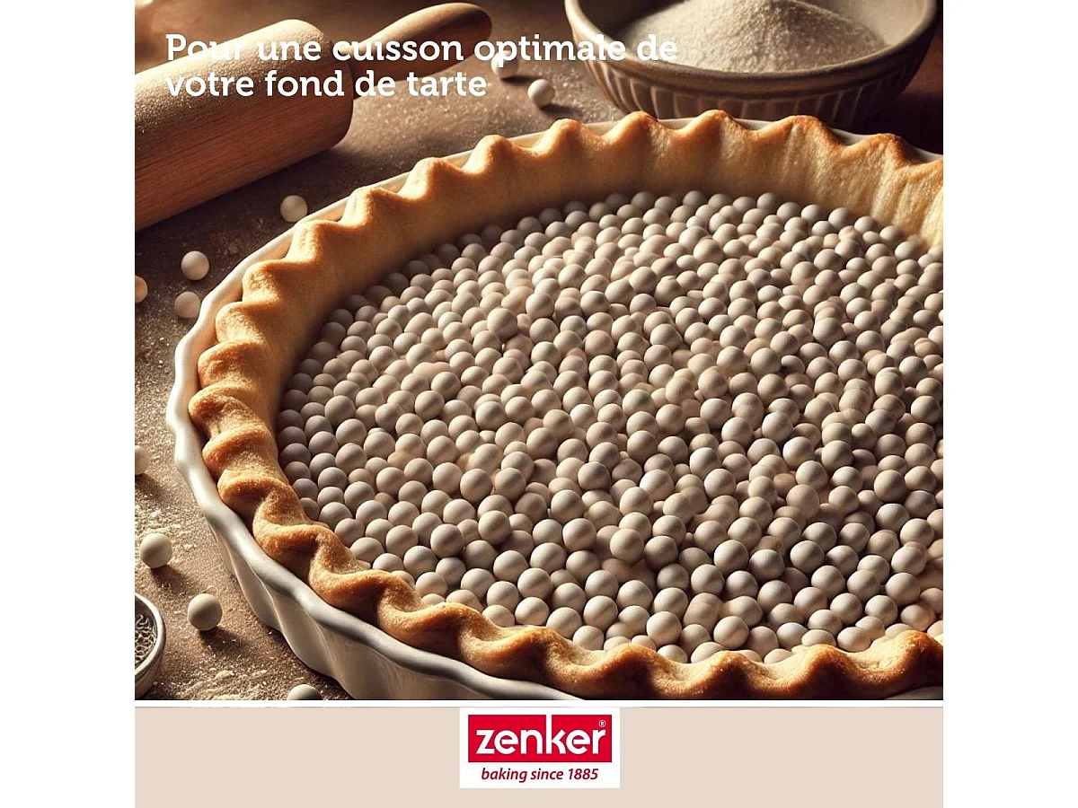 Lot de 2 seaux de billes de cuisson pour pâte sablée, pot de 600 grammes Zenker Smart Pastry