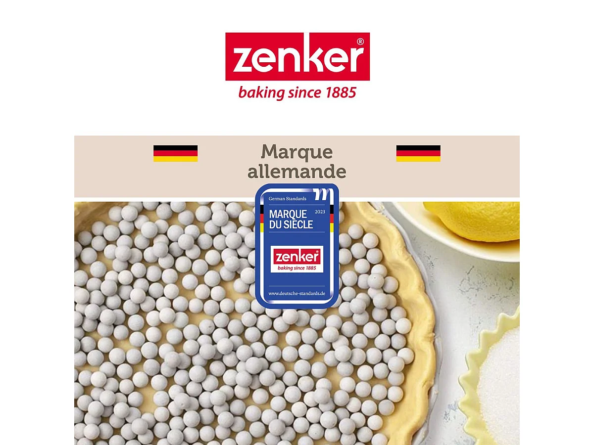 Lot de 2 seaux de billes de cuisson pour pâte sablée, pot de 600 grammes Zenker Smart Pastry