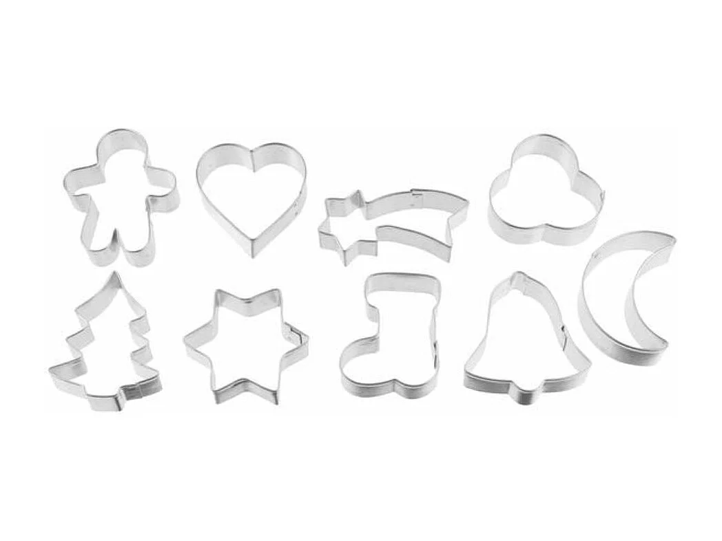 Lot de 9 emporte-pièces de Noël sur cintre Zenker Emporte-pièces