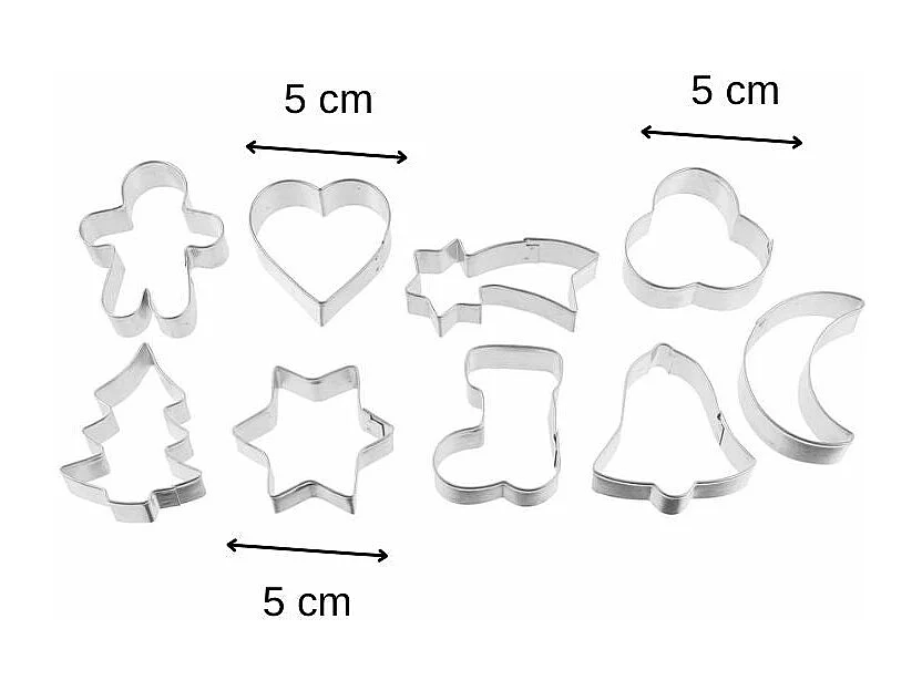 Lot de 9 emporte-pièces de Noël sur cintre Zenker Emporte-pièces