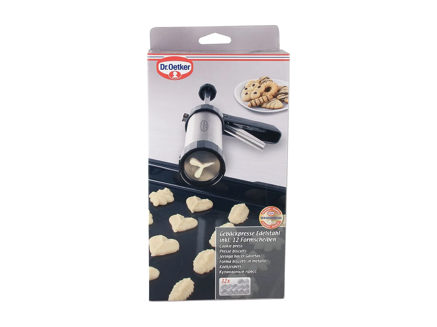 Presse-biscuit et 12 disques de motifs Dr.Oetker Baker Edition