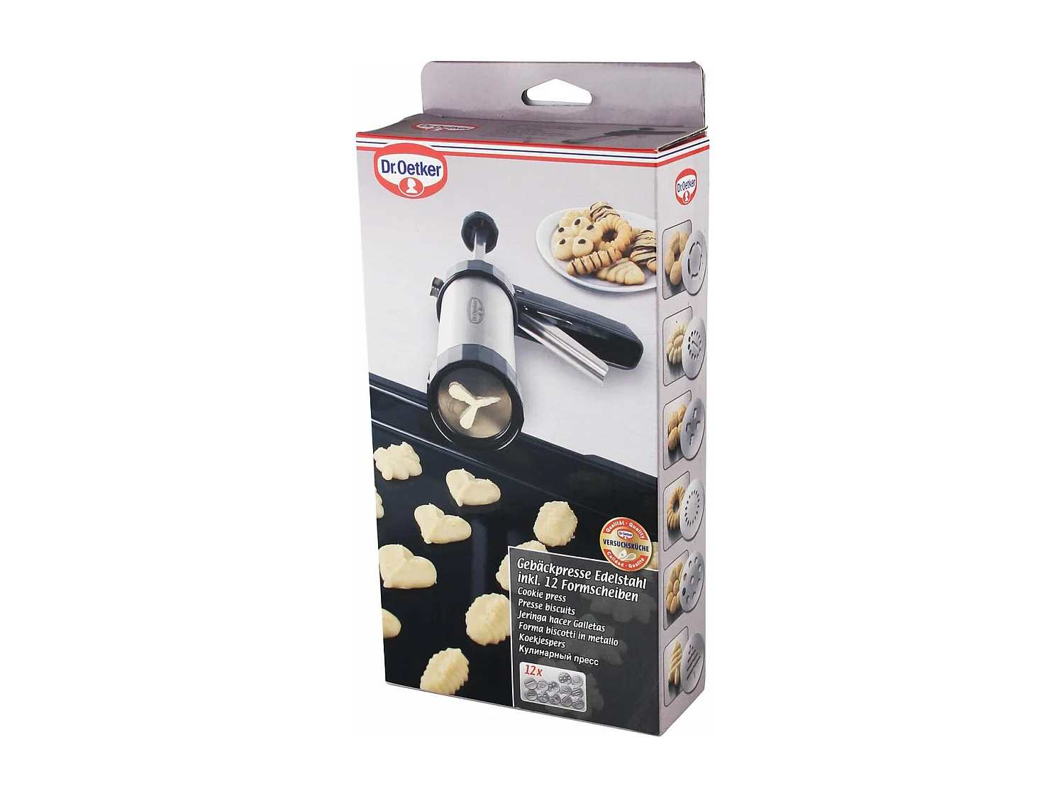 Presse-biscuit et 12 disques de motifs Dr.Oetker Baker Edition