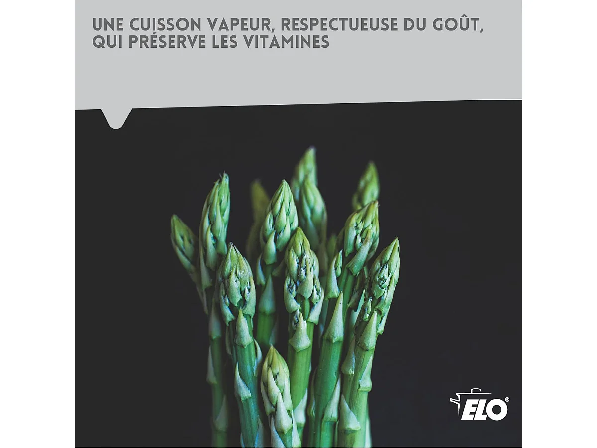 Cuiseur à asperges inox avec couvercle 4 litres Elo Brillant