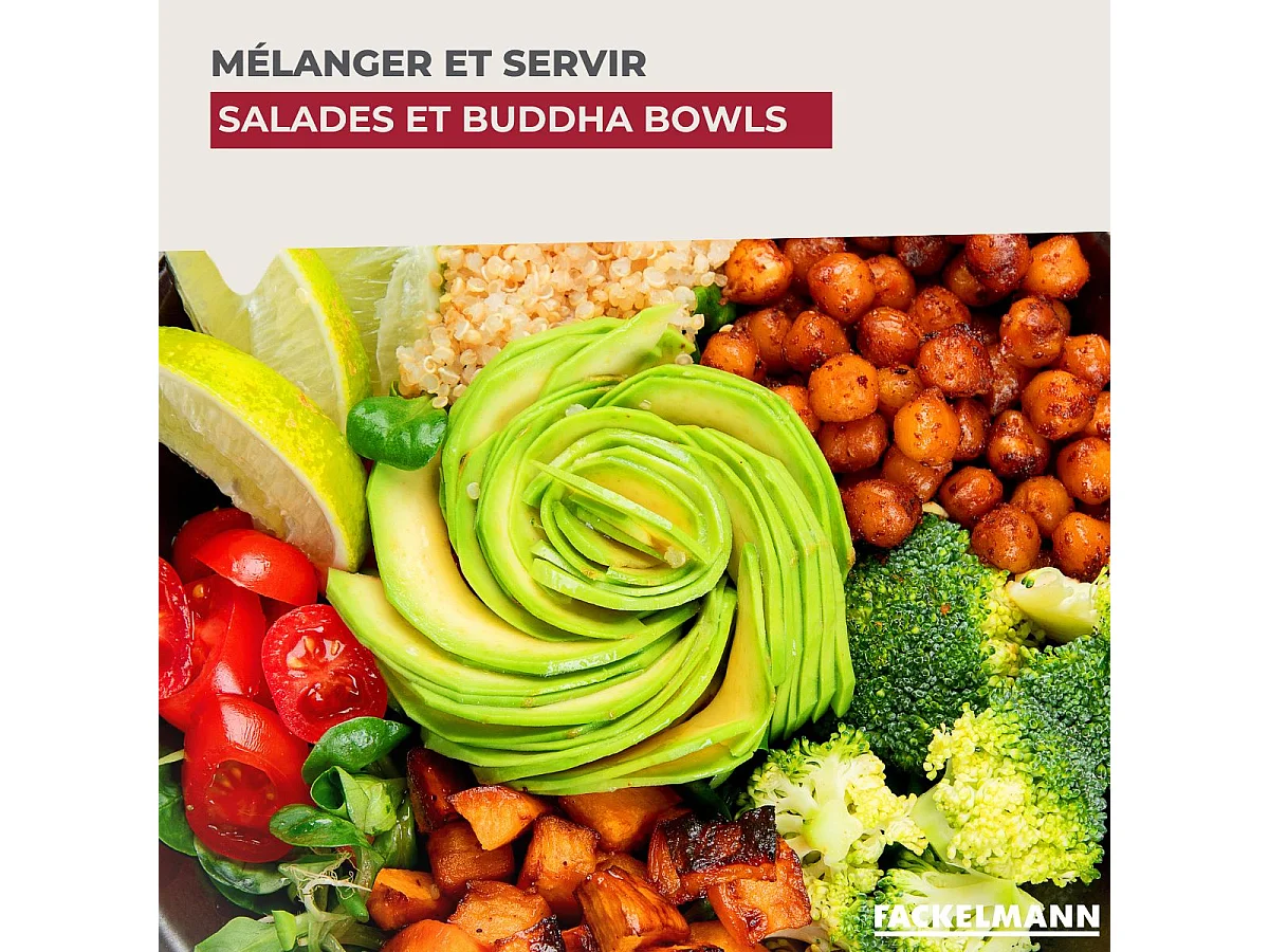 Couverts à salade Fackelmann Édition Bois d'olivier