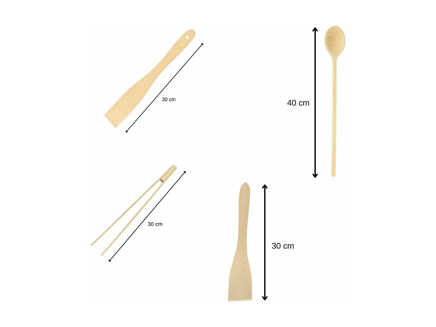 Ensemble de 4 ustensiles de cuisine Fackelmann Boisselerie