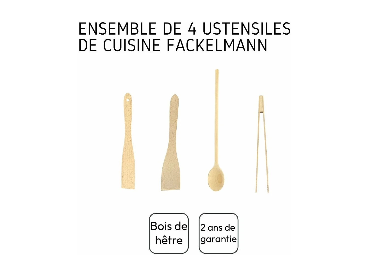 Ensemble de 4 ustensiles de cuisine Fackelmann Boisselerie