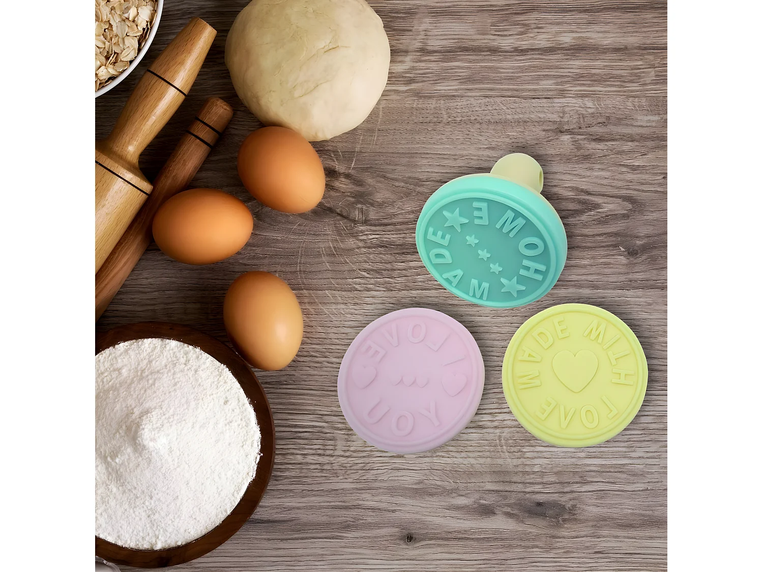 Lot de 3 tampons à pâtisserie pour biscuits Zenker