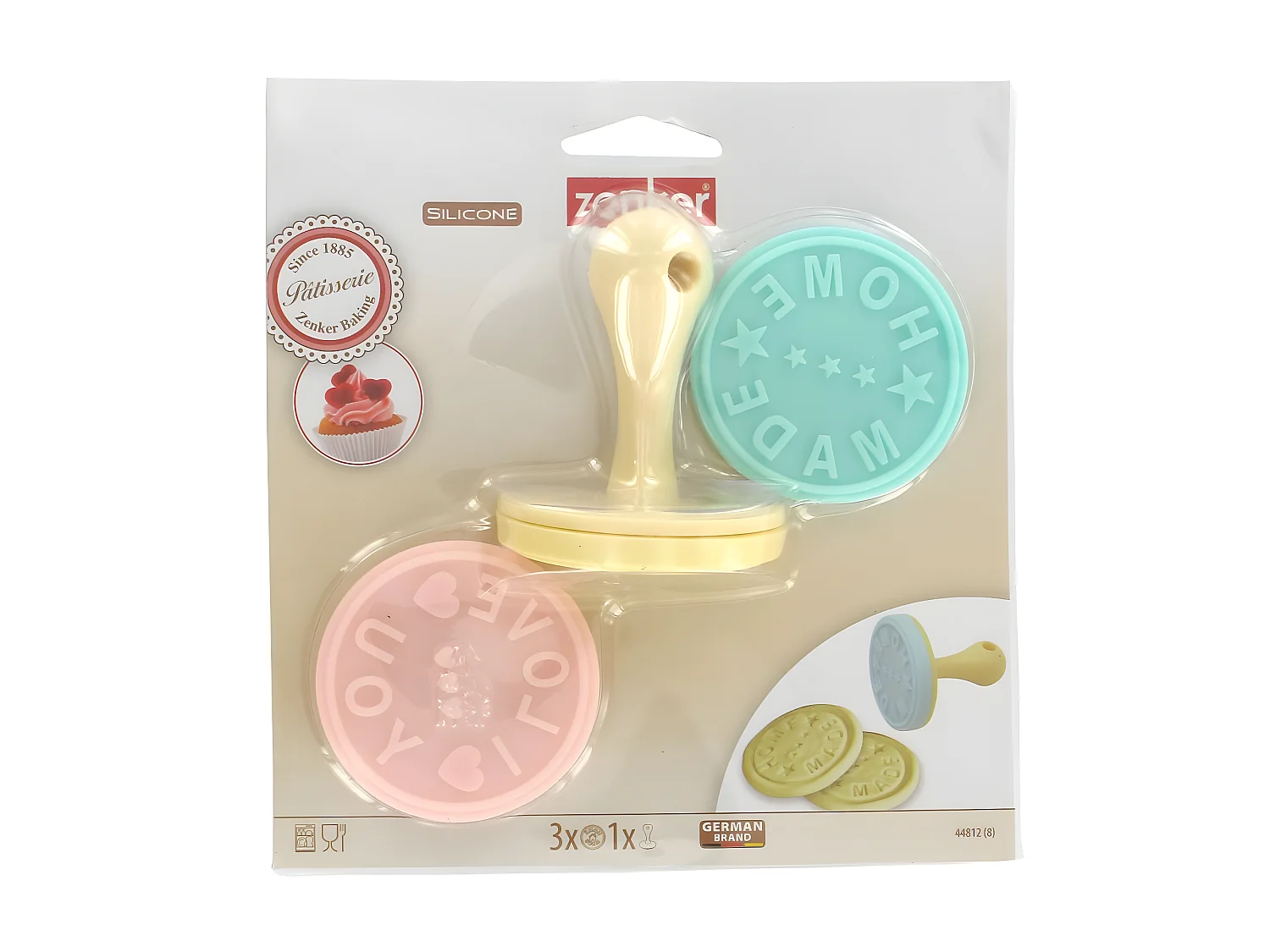 Lot de 3 tampons à pâtisserie pour biscuits Zenker
