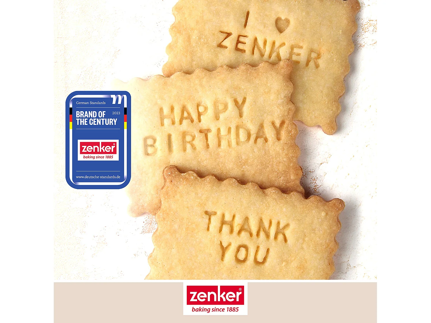 Tampon alphabet pour biscuit Zenker Smart Pastry