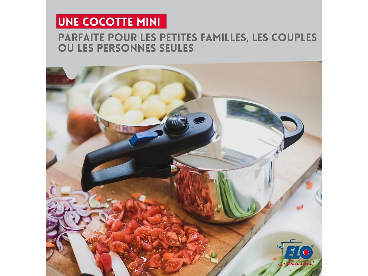 Autocuiseur 18 cm d'une capacité de 2,7 litres Elo Praktika