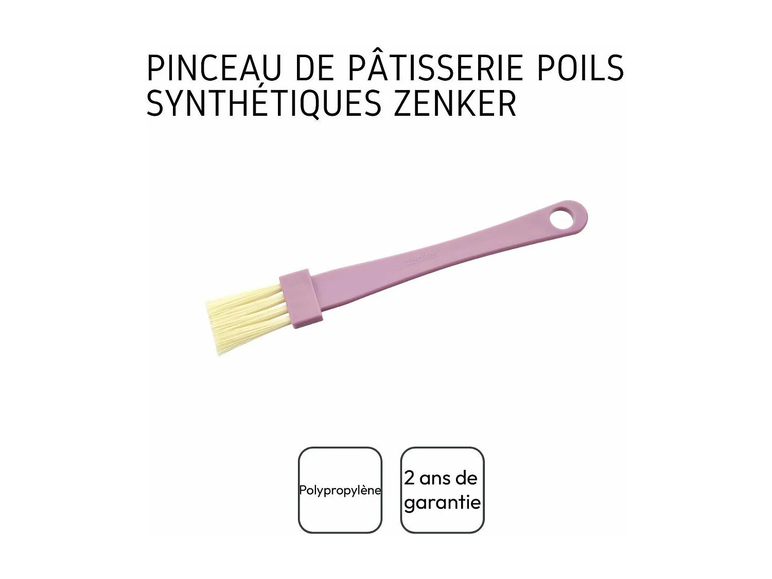 Pinceau de cuisine et de pâtisserie 19 cm en poils synthétiques Zenker Sweet Sensation