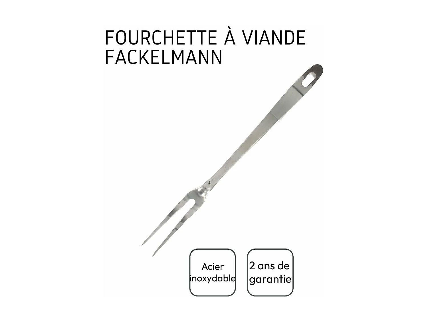 Fourchette à viande et pour barbecue 2 piques 30,5 cm Fackelmann Oxford
