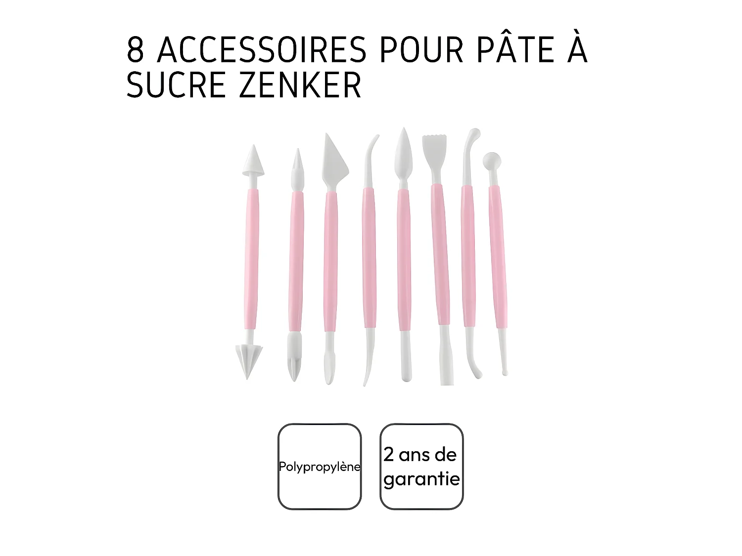 Set de 8 outils pour modeler la pâte à sucre Zenker Candy