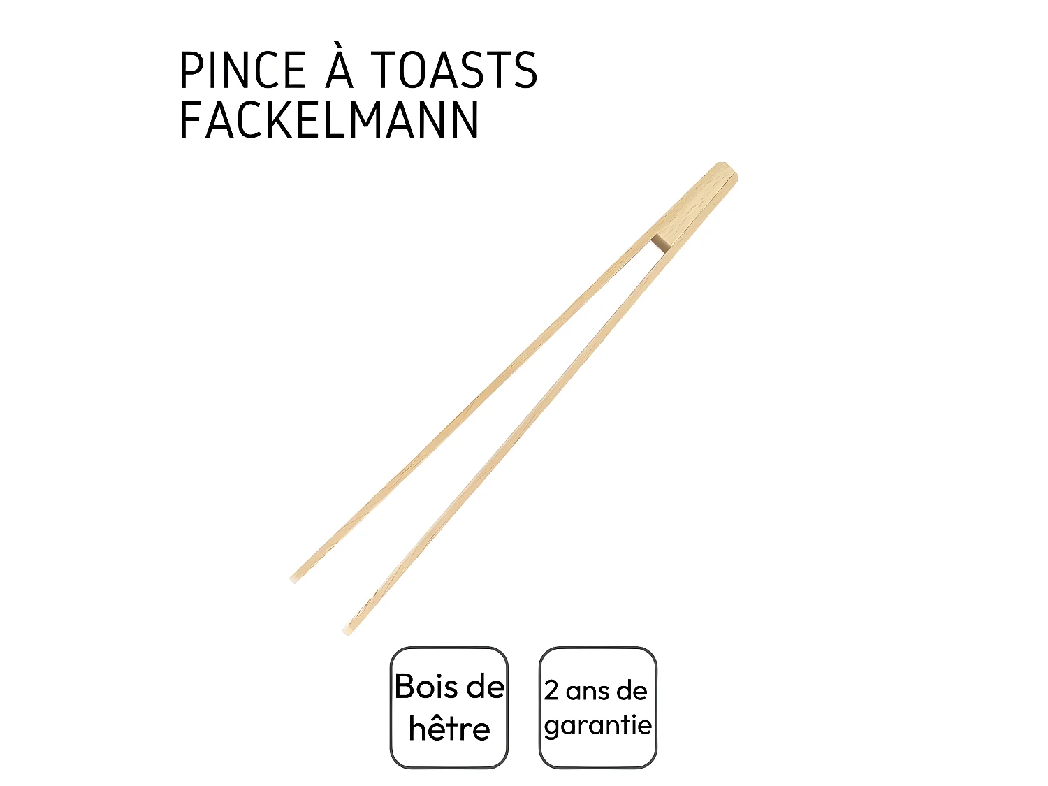 Pince de cuisine en bois 30 cm Fackelmann Wood Edition