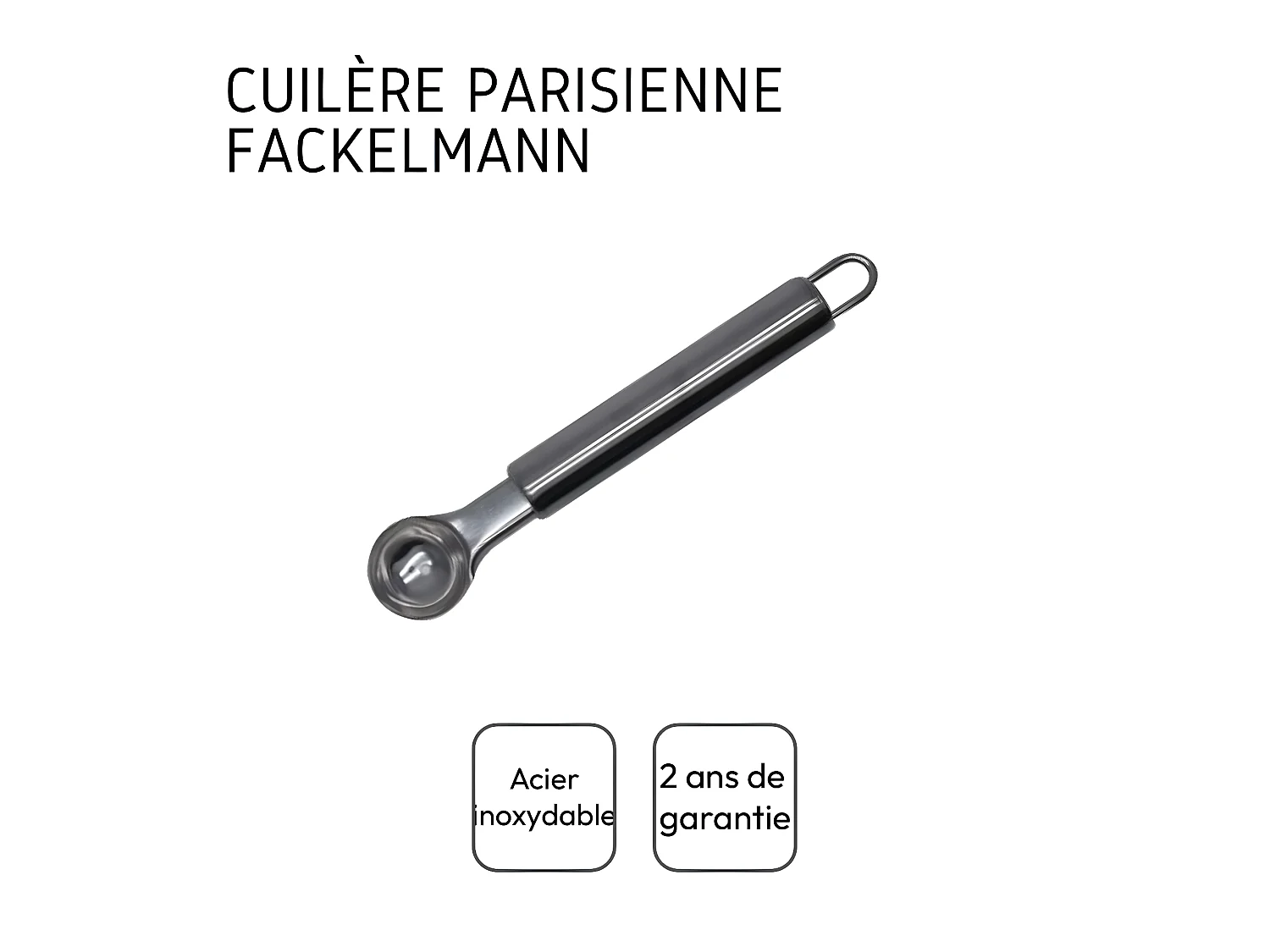 Cuillère à melon type cuillère à pomme parisienne Fackelmann Elemental