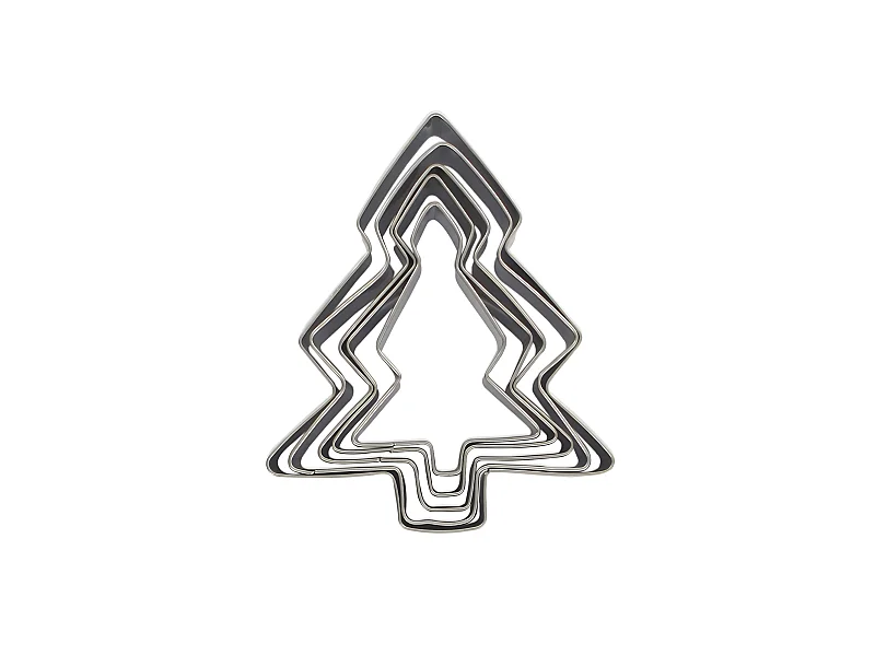 Lot de 5 emporte-pièces de Noël en forme de sapin Zenker Emporte-pièces