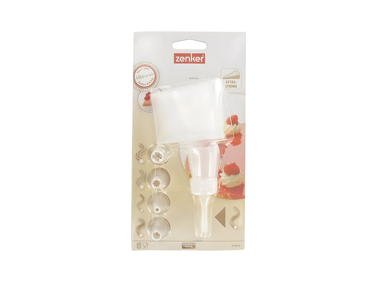 Poche à douille et 5 embouts en plastique 28 cm Zenker Smart Pastry