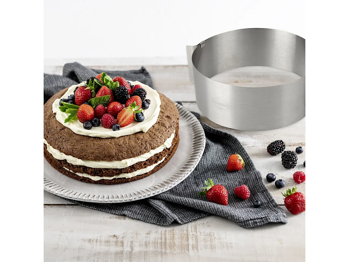 Cercle à pâtisserie en acier inoxydable extensible de 16 à 30 cm Dr. Oetker Varino