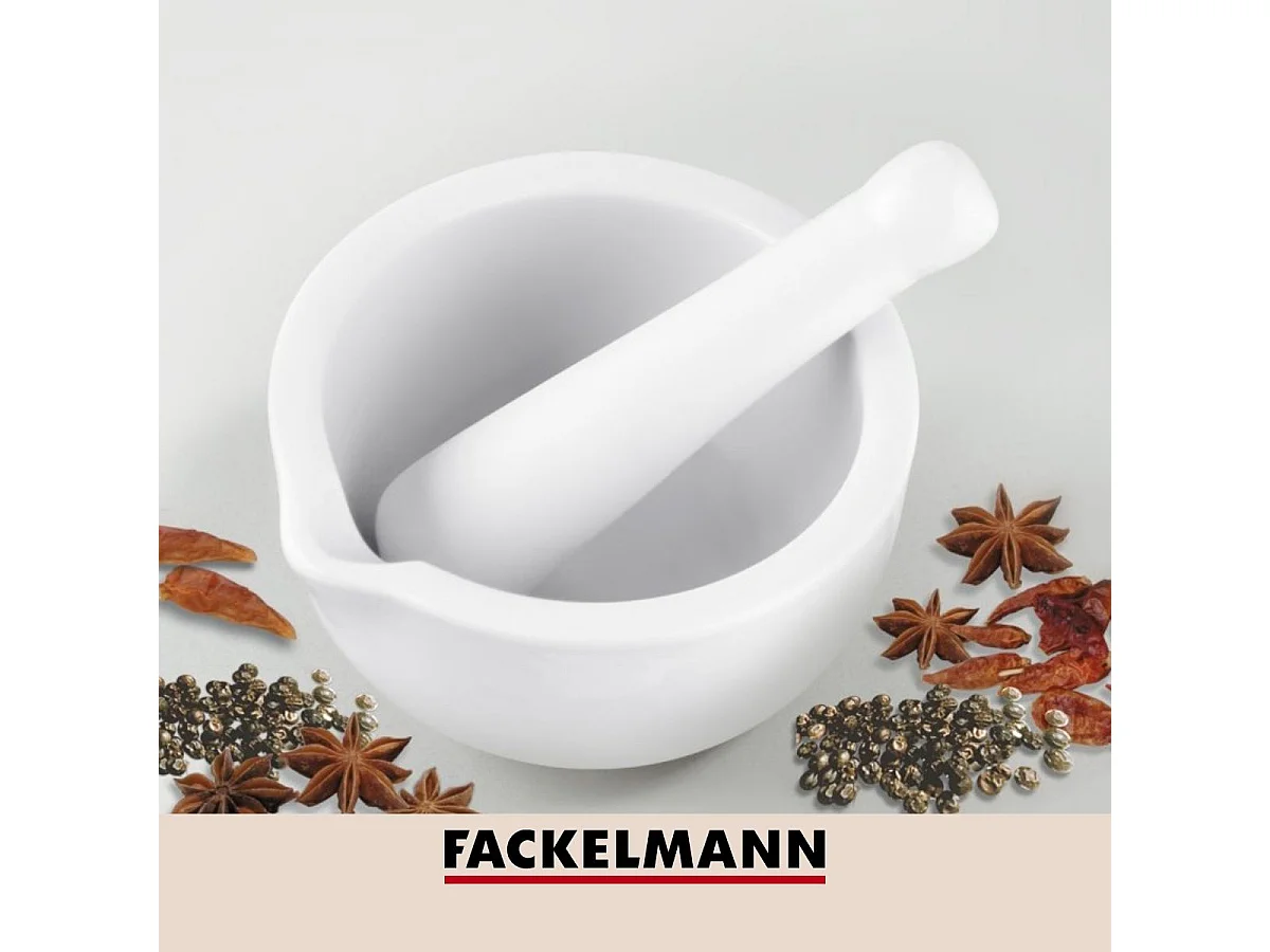 Mortier de cuisine avec pilon en porcelaine Fackelmann Basic