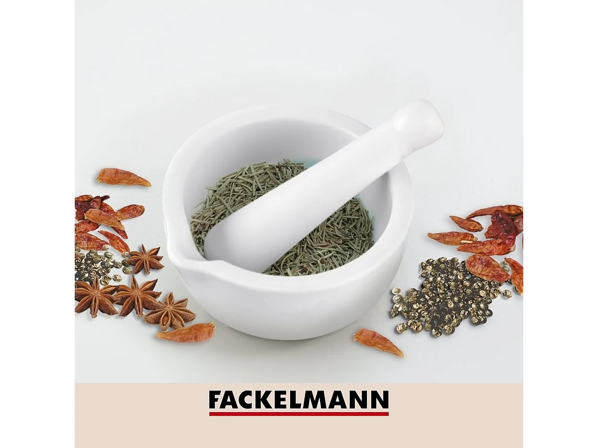 Mortier de cuisine avec pilon en porcelaine Fackelmann Basic