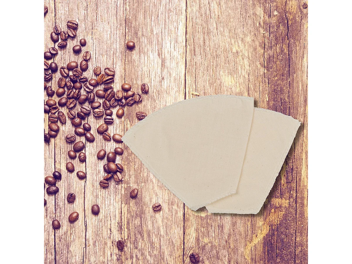 Lot de 2 filtres à café réemployables en coton Fackelmann