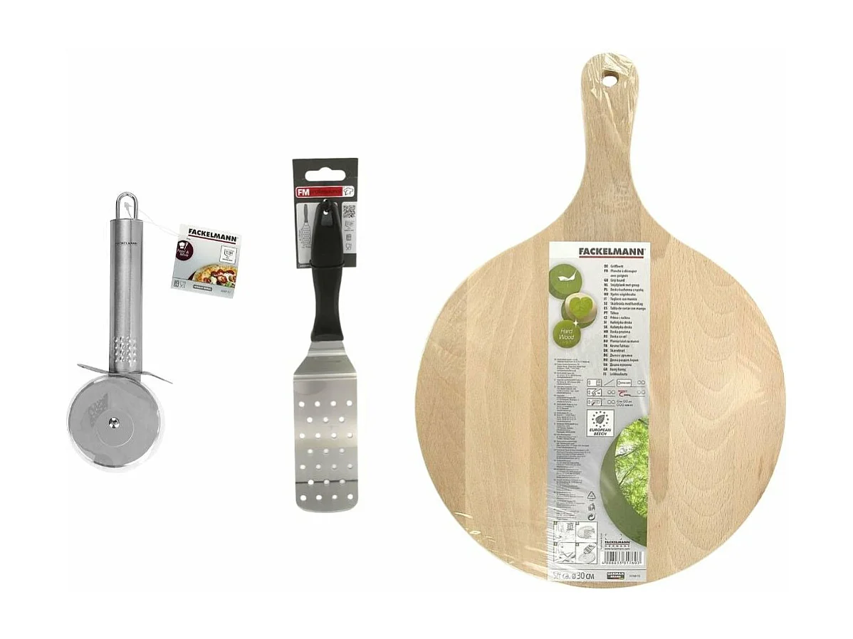 Ensemble de 3 ustensiles pour pizzas Fackelmann