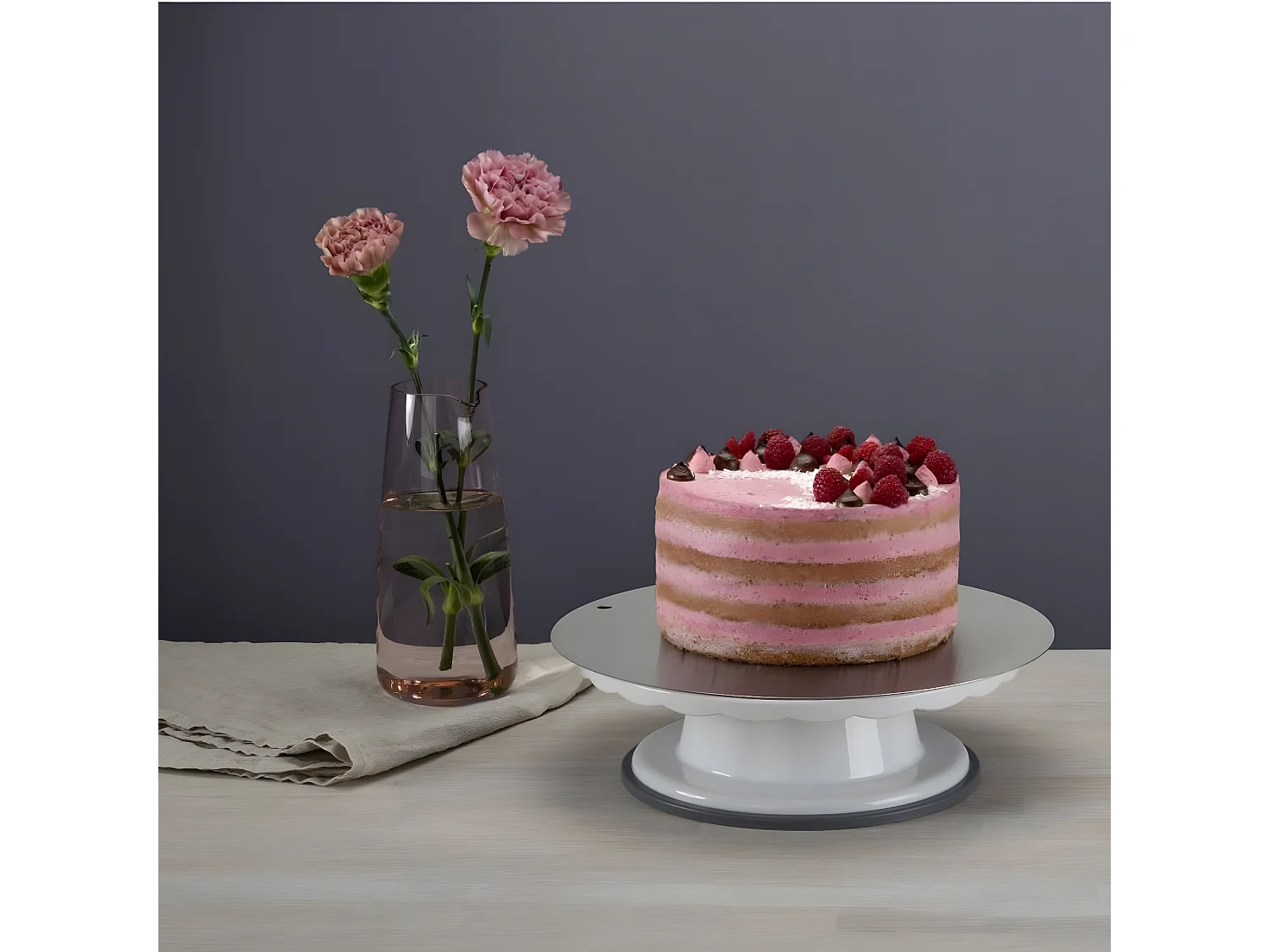 Plateau de présentation pour gâteau rond en inox Dr.Oetker Divers