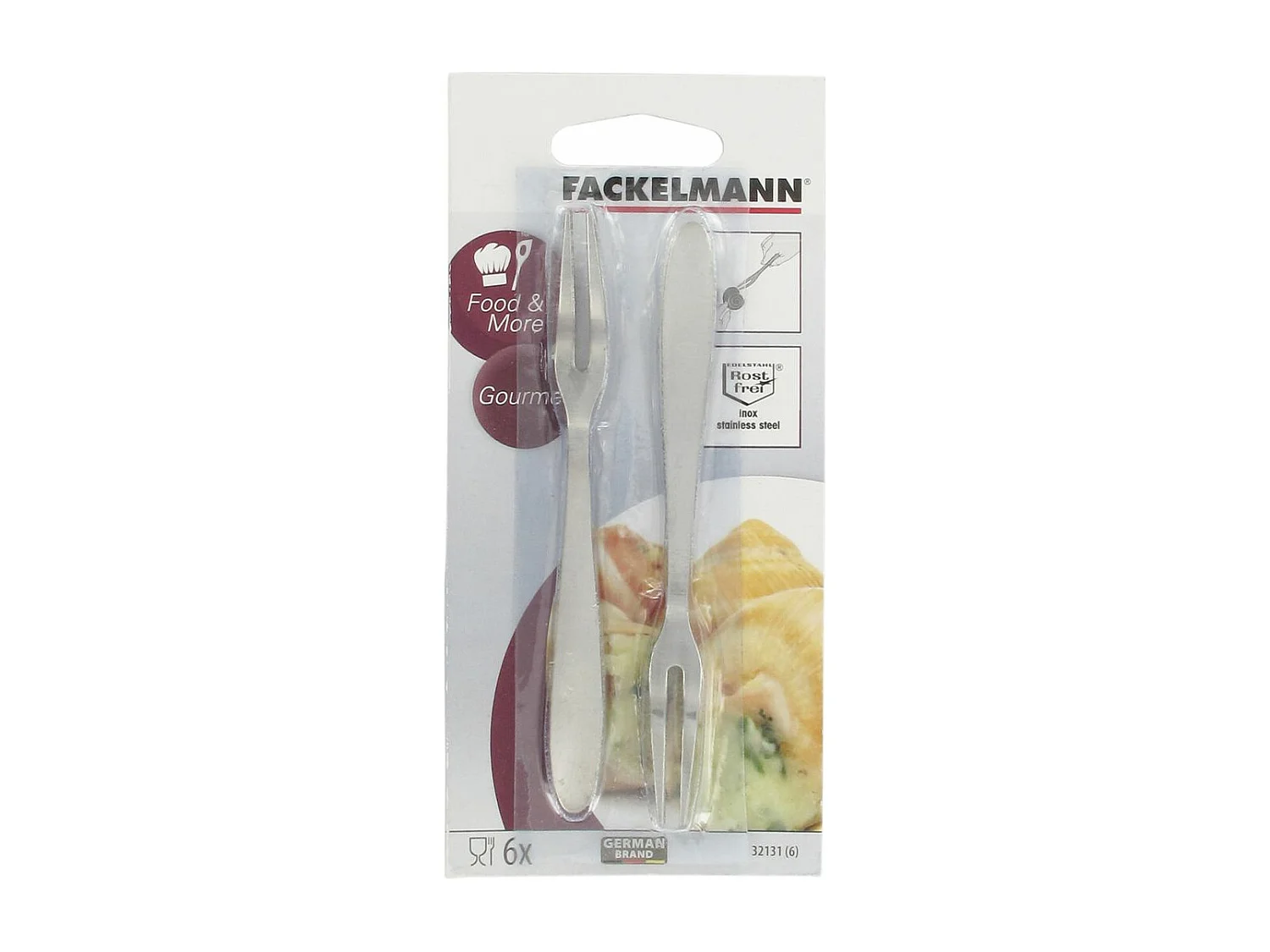Lot de 6 fourchettes à escargots 12,5 cm Fackelmann