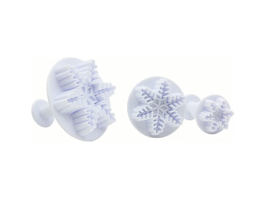 Lot de 3 emporte-pièces de Noël pour pâte à sucre motif flocon de neige Zenker Emporte-pièces