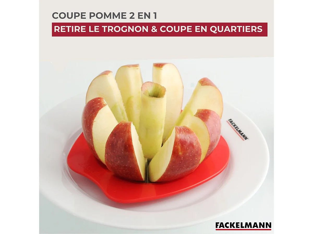 Coupe pomme en 8 morceaux couleur aléatoire Fackelmann Colors Edition