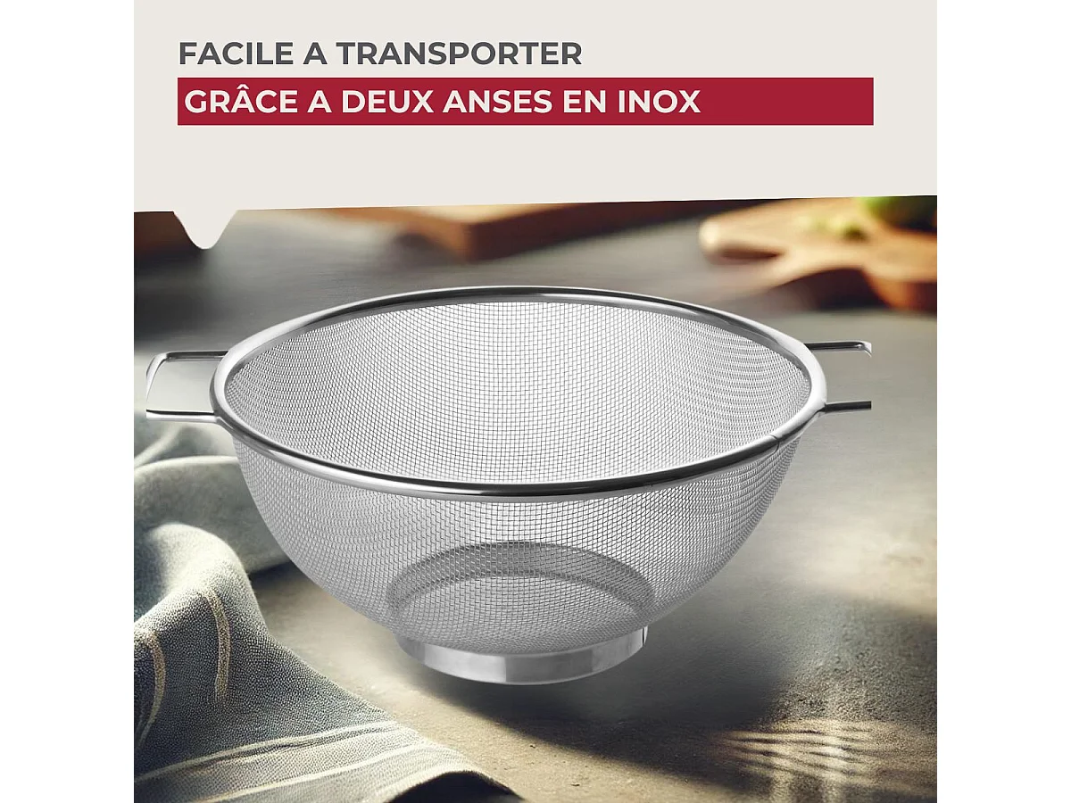 Set de 2 passoires inox 20 cm et 26 cm Fackelmann