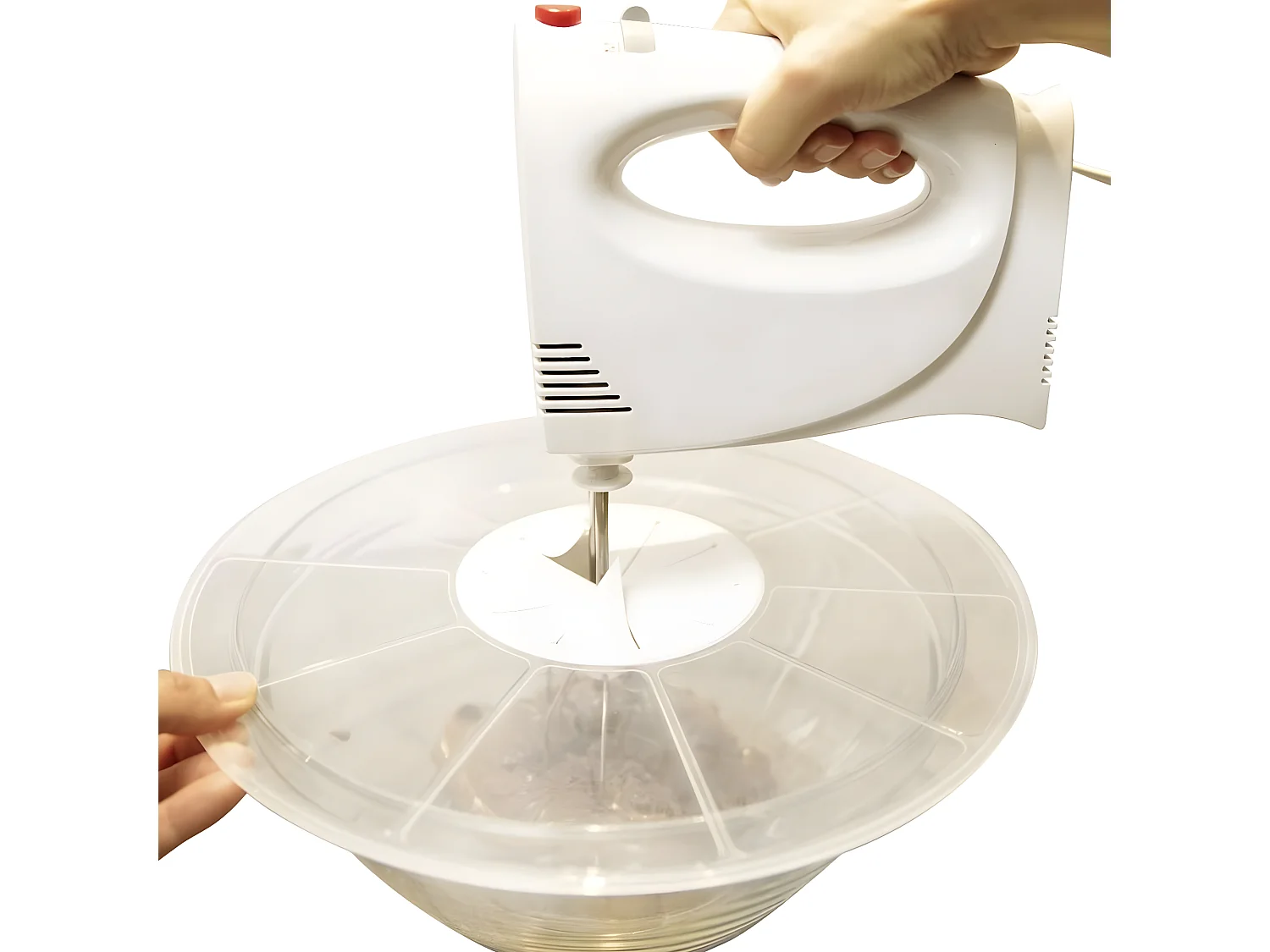 Ensemble de 2 bols de préparation et un couvercle anti projections Fackelmann Basic