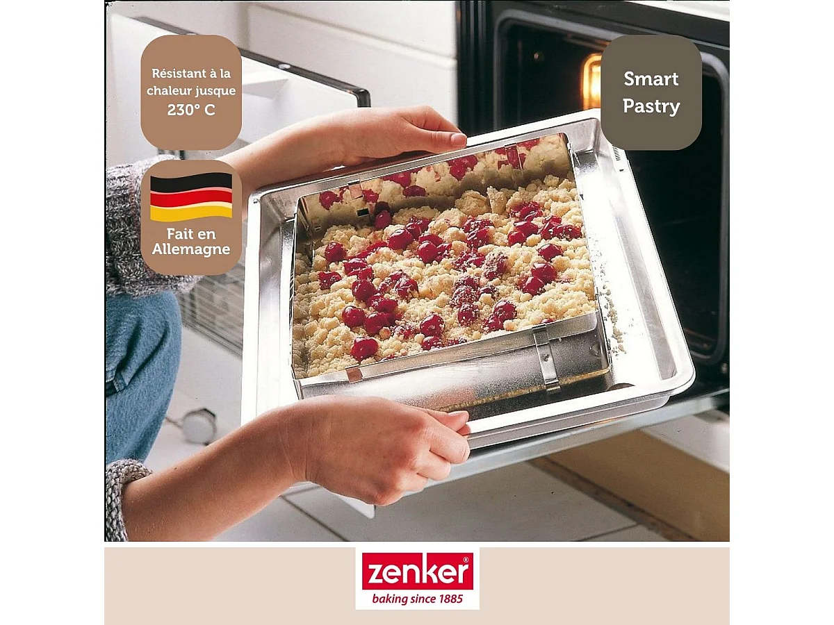 Cadre à gâteau réglable 27 à 52 cm Zenker Smart Pastry