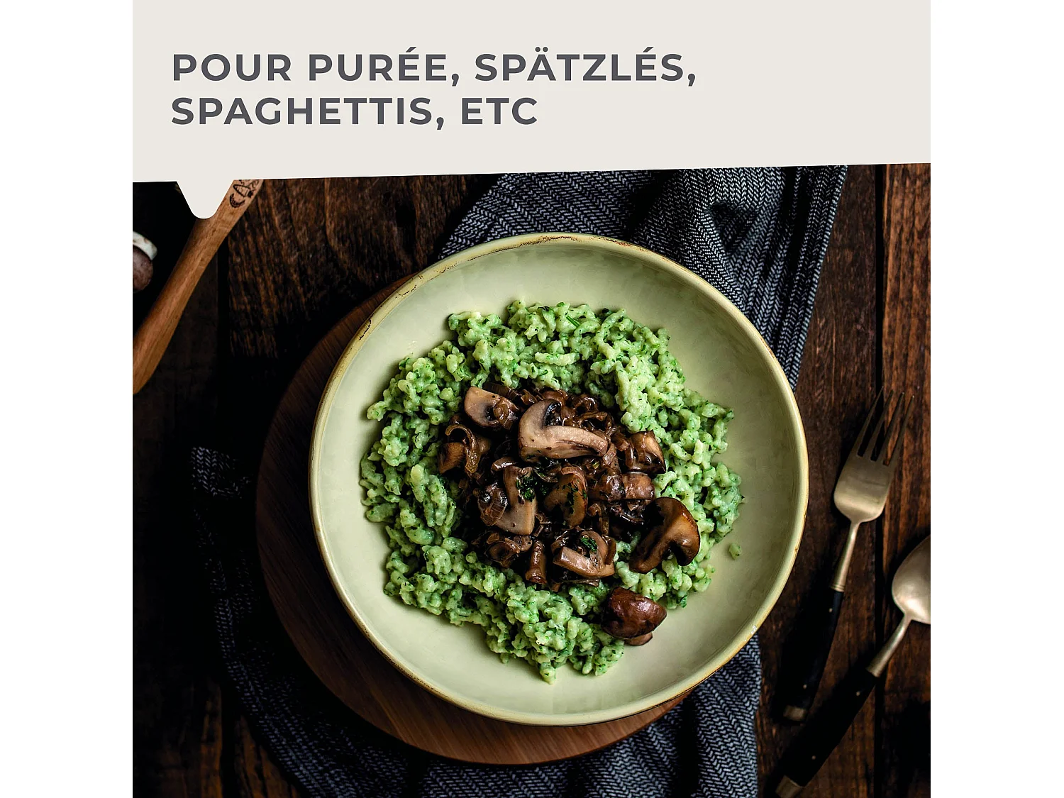 Presse purée et spaetzle manuel Fackelmann Easy Prepare