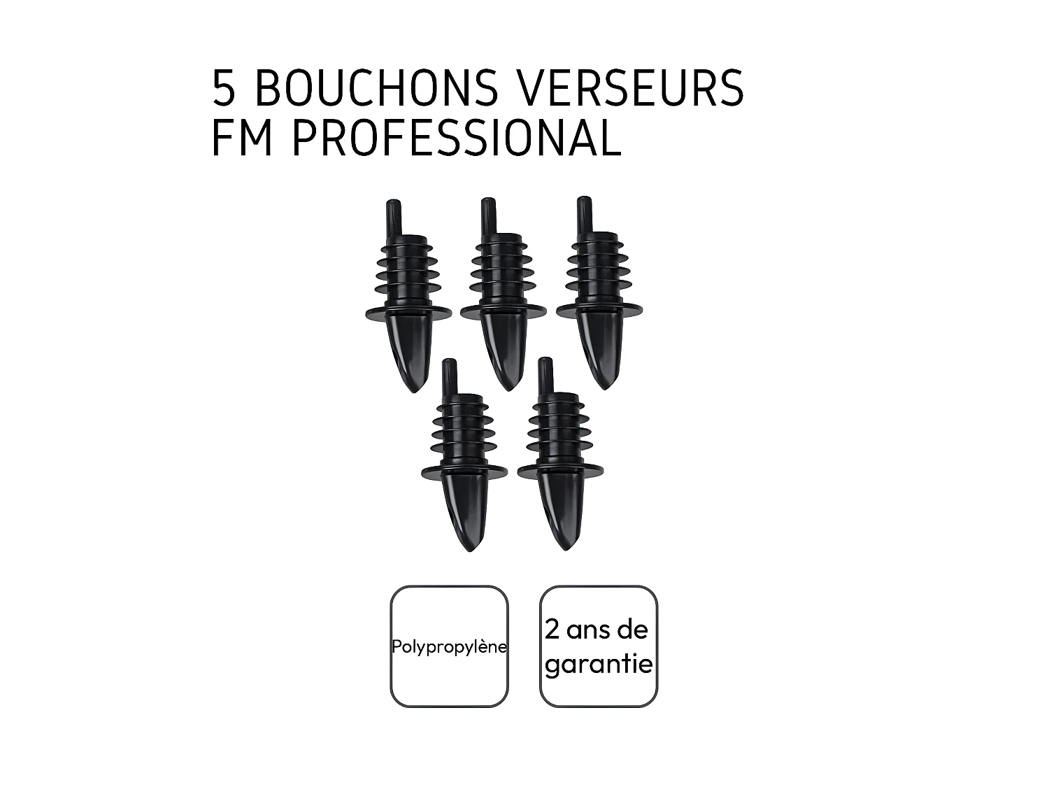 Lot de 5 bouchons verseurs FM Professional