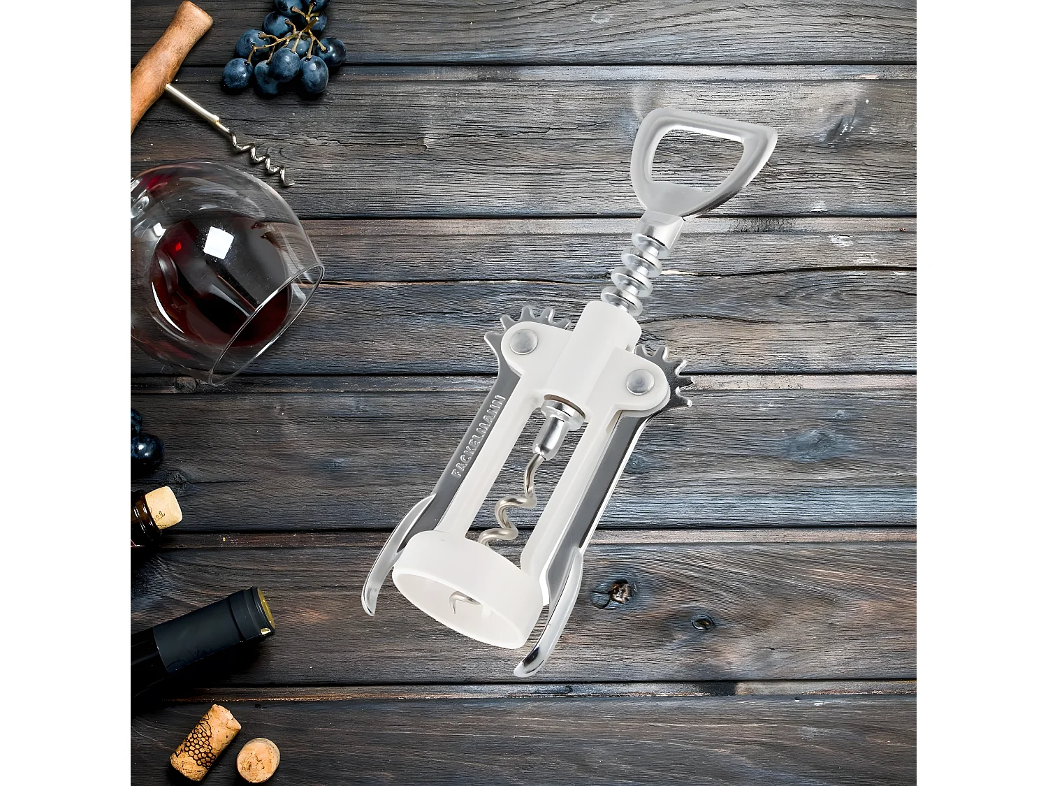 Tire-bouchon à levier blanc avec décapsuleur Fackelmann Bar Concept