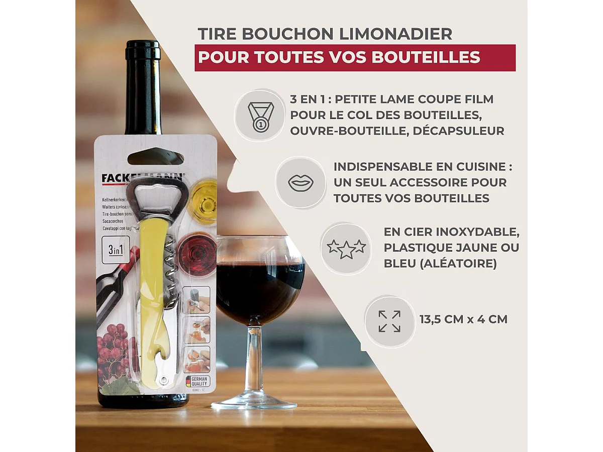 Tire-bouchon limonadier coloré Fackelmann Bar Concept