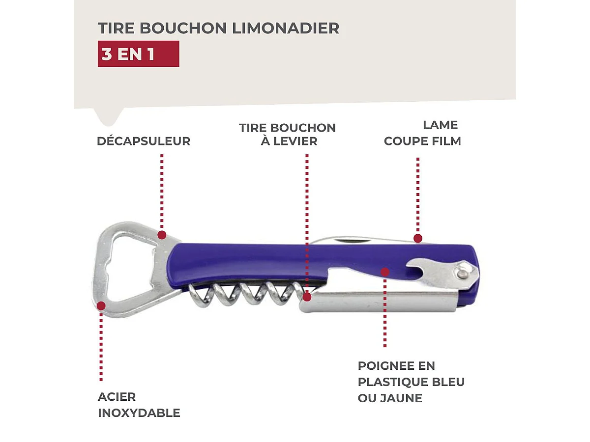 Tire-bouchon limonadier coloré Fackelmann Bar Concept