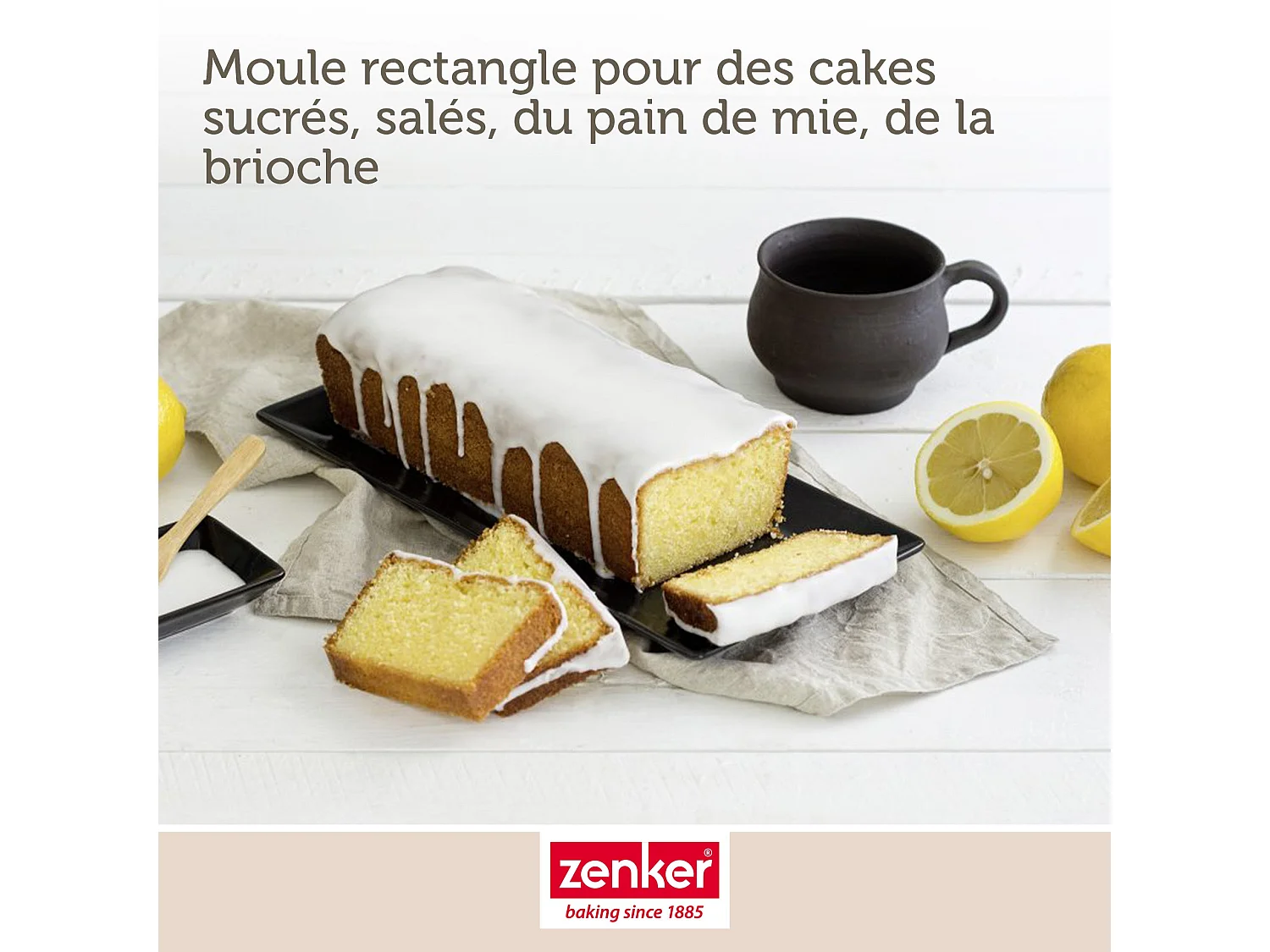 Set de moule à cakes 30,5 x 11,5 cm et moule à savarins 28 cm Zenker Black Metallic