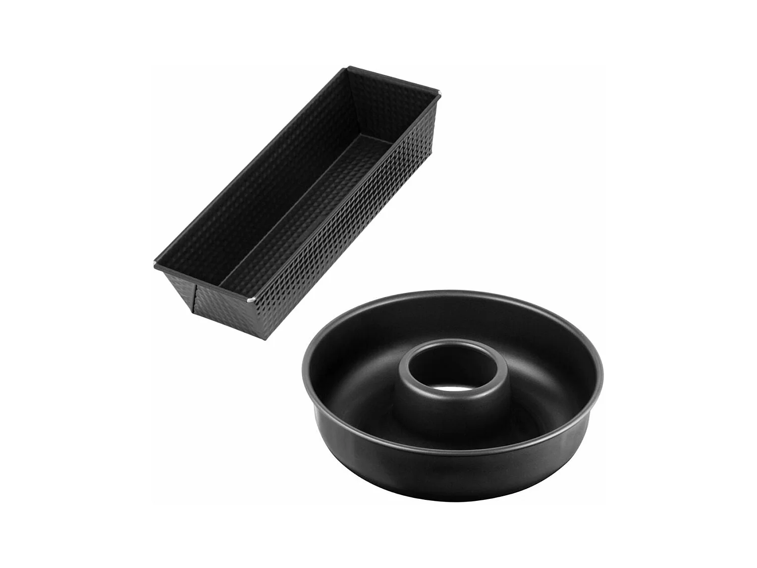 Set de moule à cakes 30,5 x 11,5 cm et moule à savarins 28 cm Zenker Black Metallic