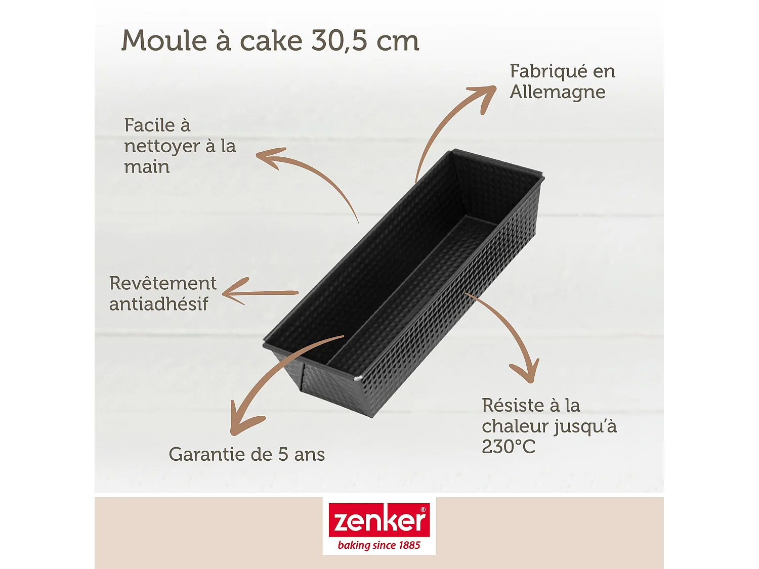 Set de moule à cakes 30,5 x 11,5 cm et moule à savarins 28 cm Zenker Black Metallic