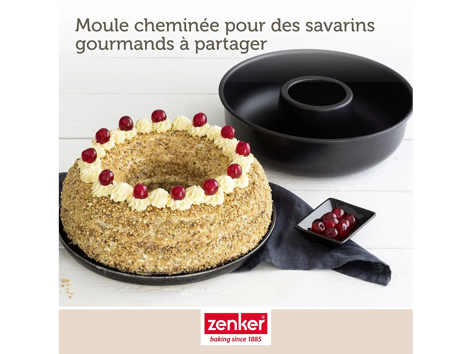 Set de moule à cakes 30,5 x 11,5 cm et moule à savarins 28 cm Zenker Black Metallic