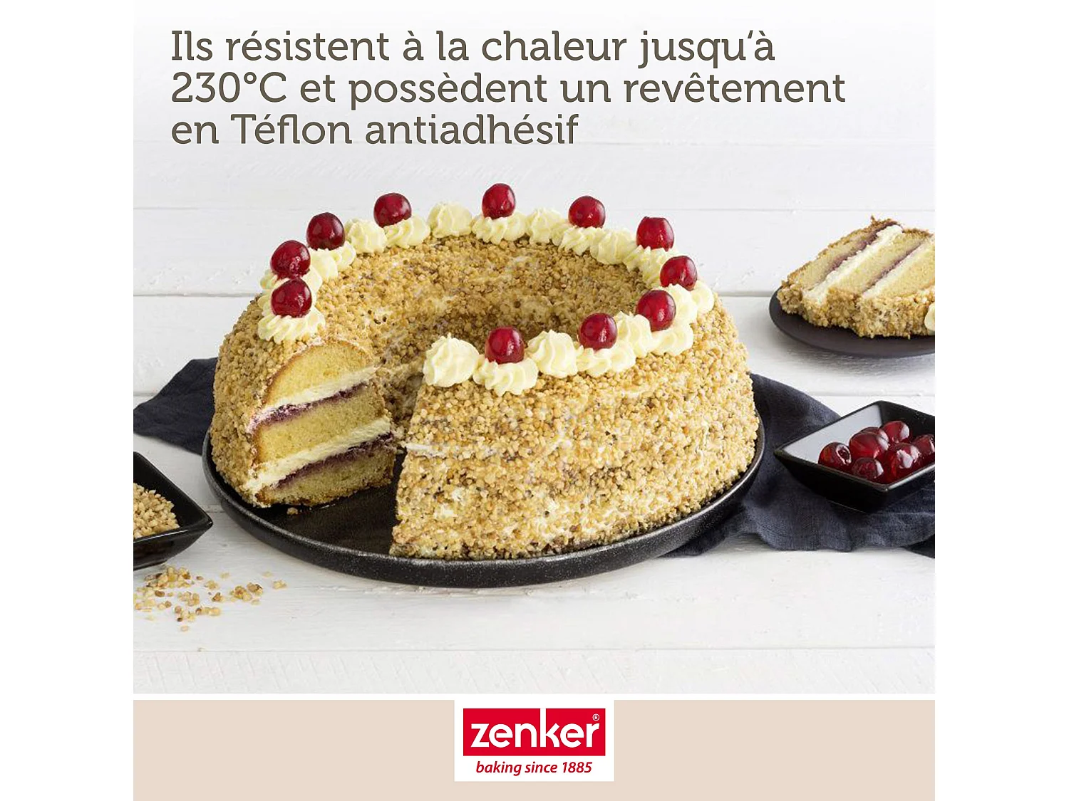 Set de moule à cakes 30,5 x 11,5 cm et moule à savarins 28 cm Zenker Black Metallic