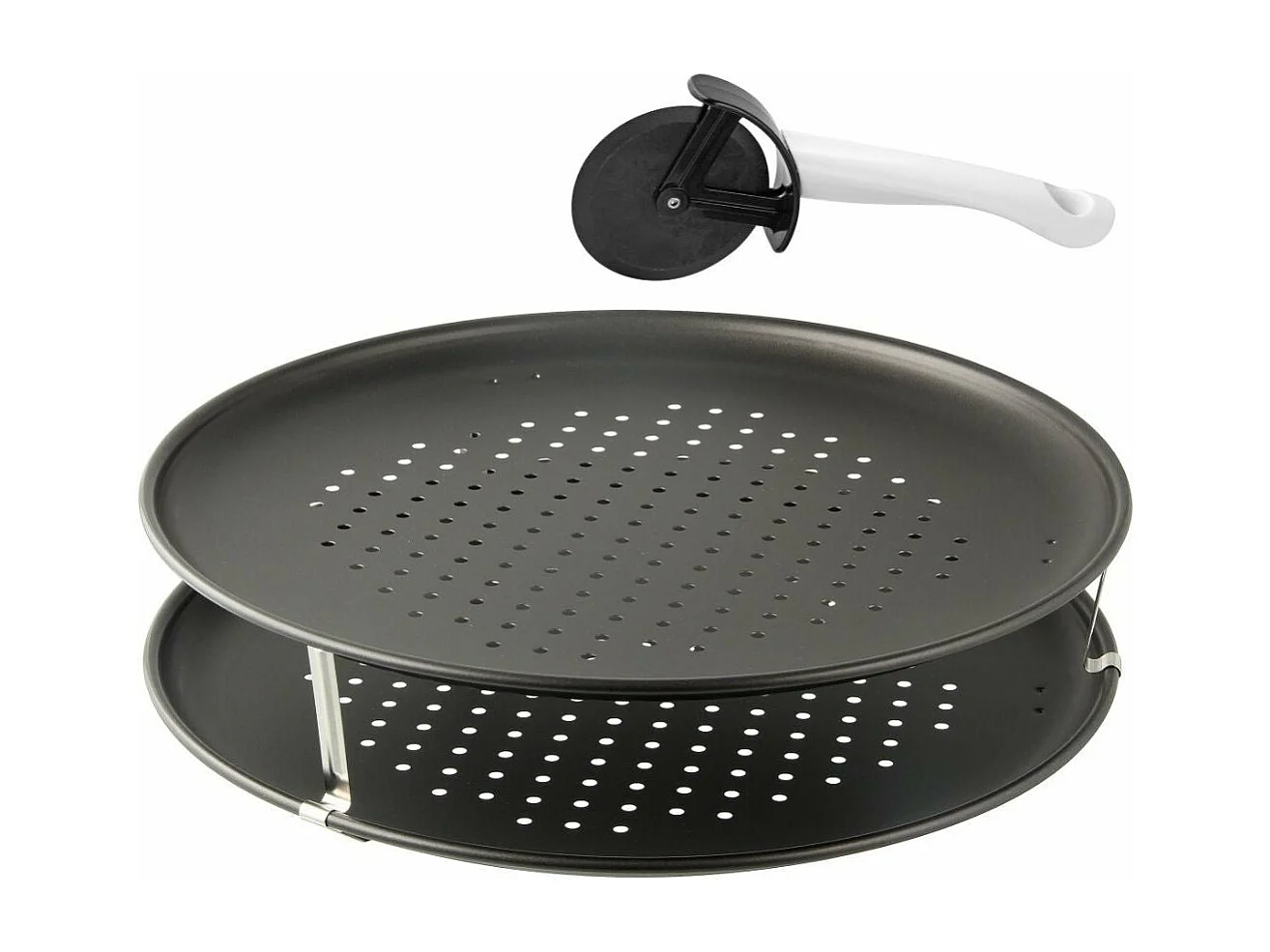 Set de 2 plaques à pizza 32 cm et une roulette à pizza Zenker Special Countries