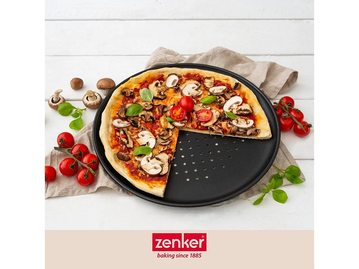 Set de 2 plaques à pizza 32 cm et une roulette à pizza Zenker Special Countries