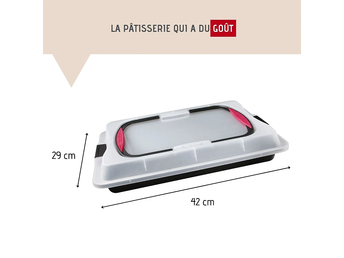 Plaque de cuisson 42 x 29 cm avec couvercle Zenker Special To Go