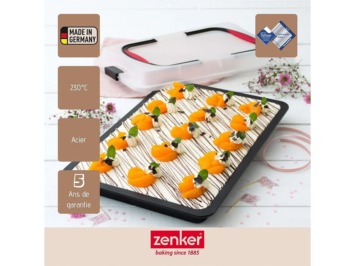 Plaque de cuisson 42 x 29 cm avec couvercle Zenker Special To Go