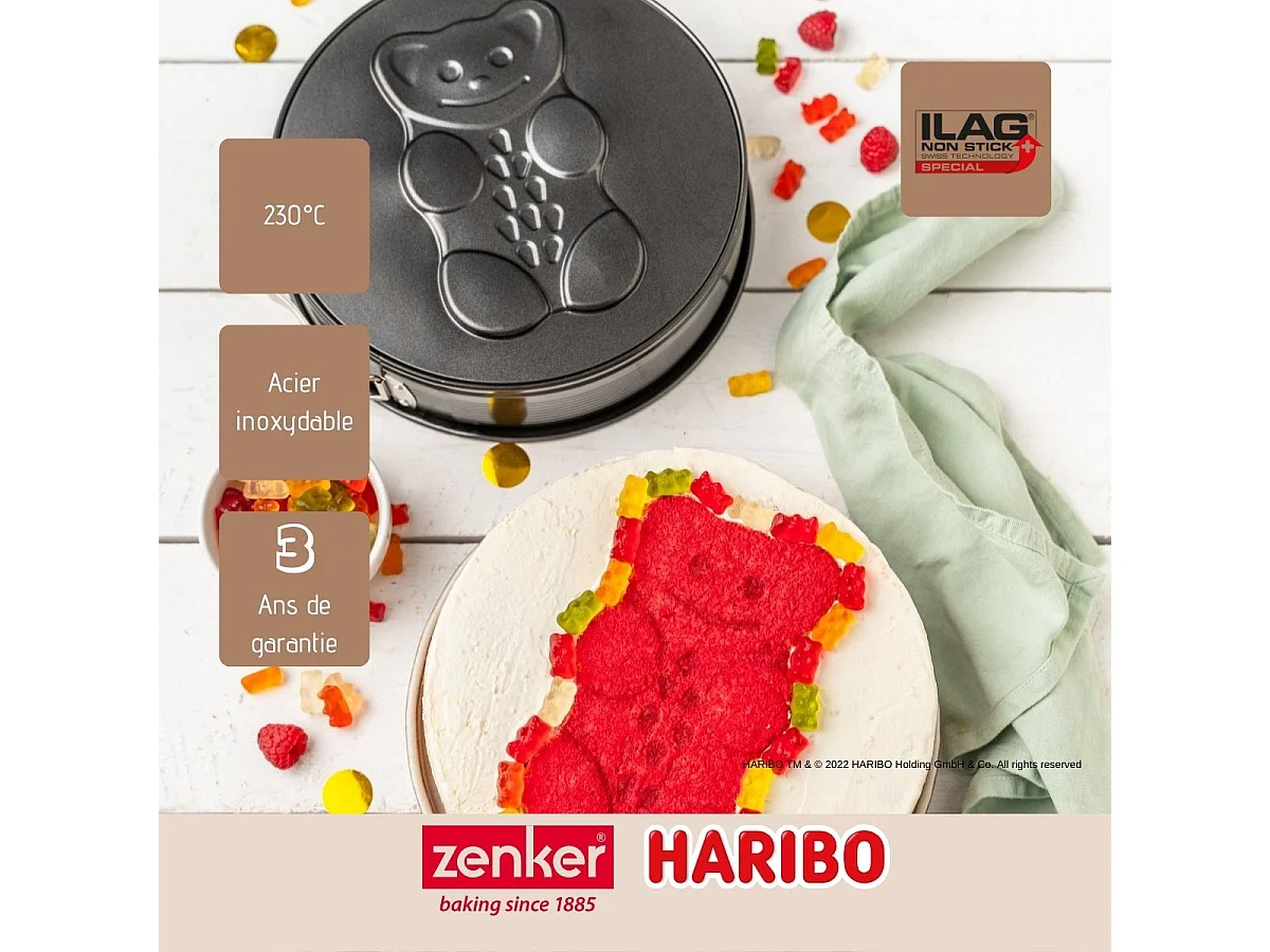 Moule à manqué à charnière 26 cm Zenker Haribo