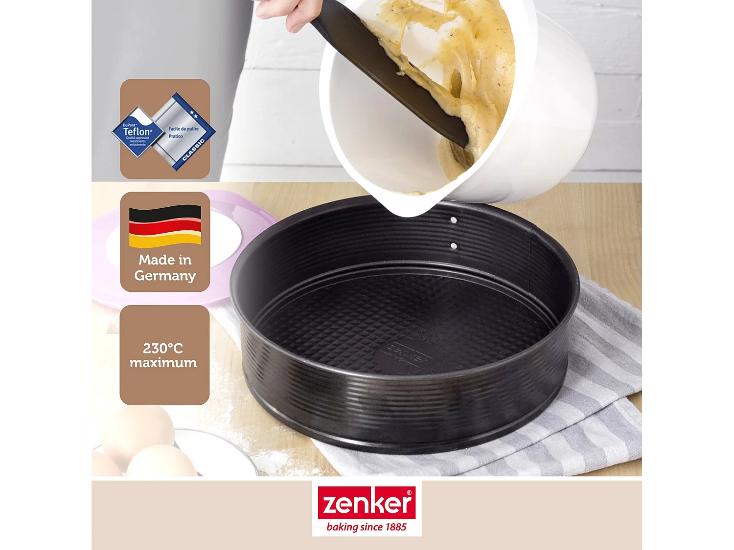 Moule à manqué à charnière 28 cm Zenker Black Metallic