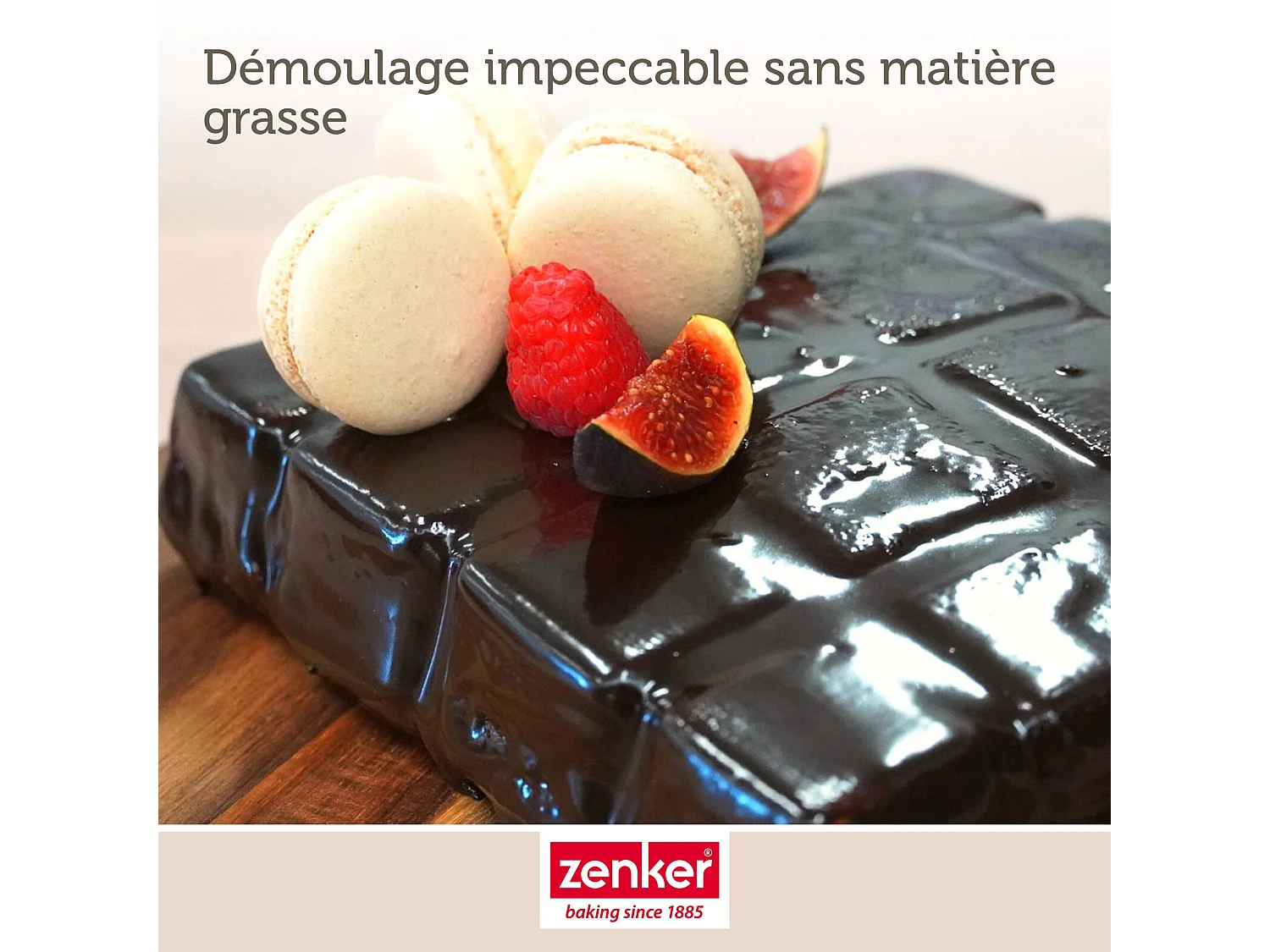 Moule à gâteaux en forme de tablette de chocolat 22 x 24 cm Zenker Silicone fibre de verre